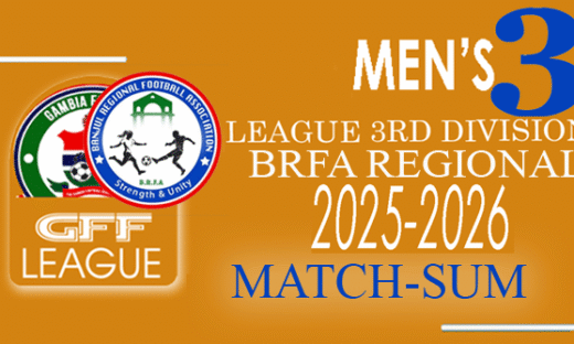 -MATCH SUM.– ON GFF BRFA REGIONAL men’s third division league- Week – 1